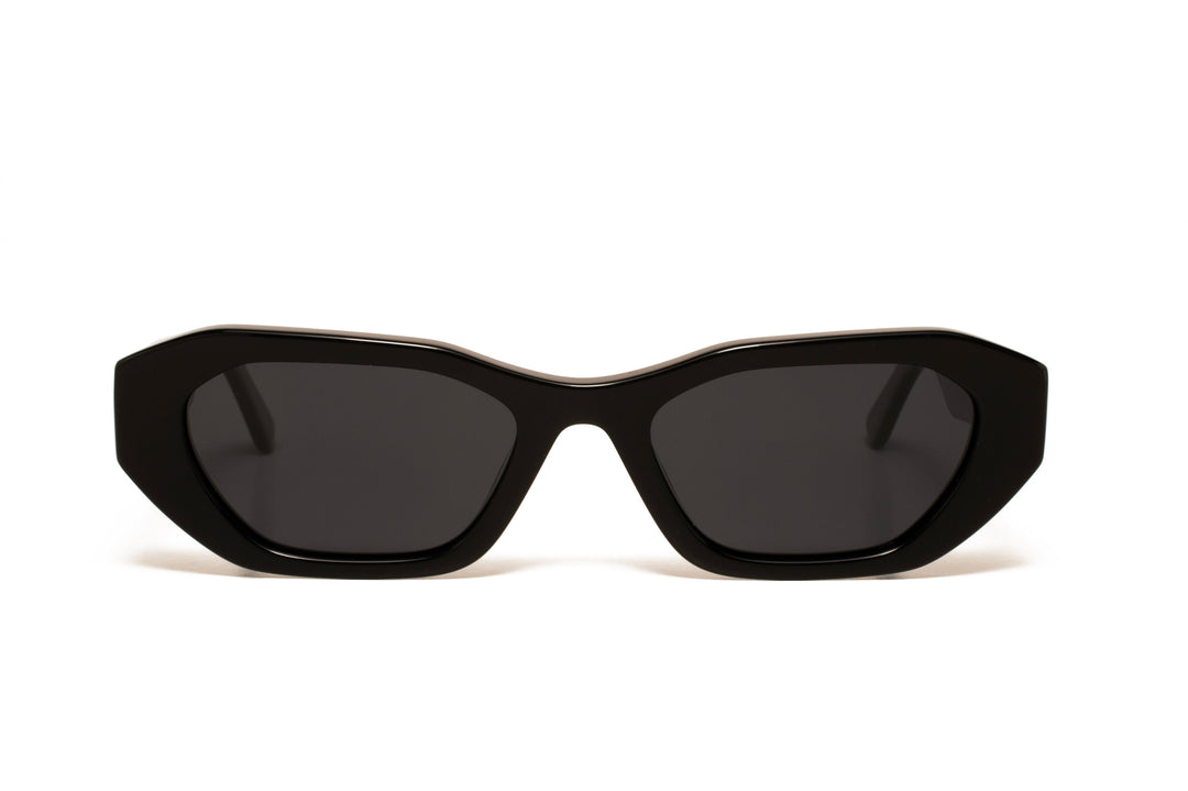 ESME black / grey polarized cat-eye sunglasses, front view