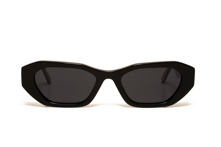 ESME black / grey polarized cat-eye sunglasses, front view