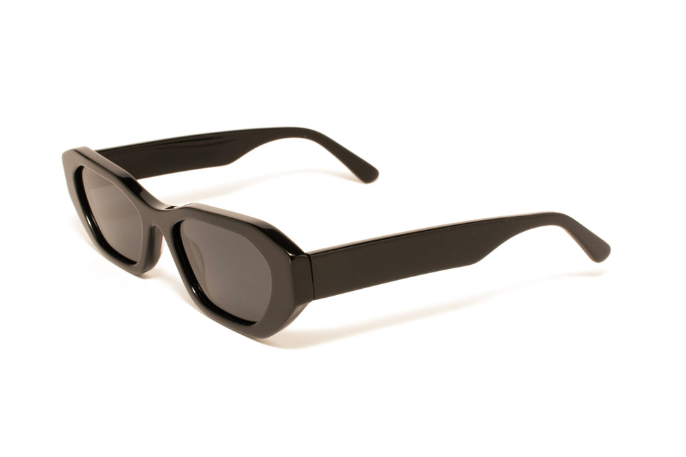 ESME black / grey polarized cat-eye sunglasses, top view