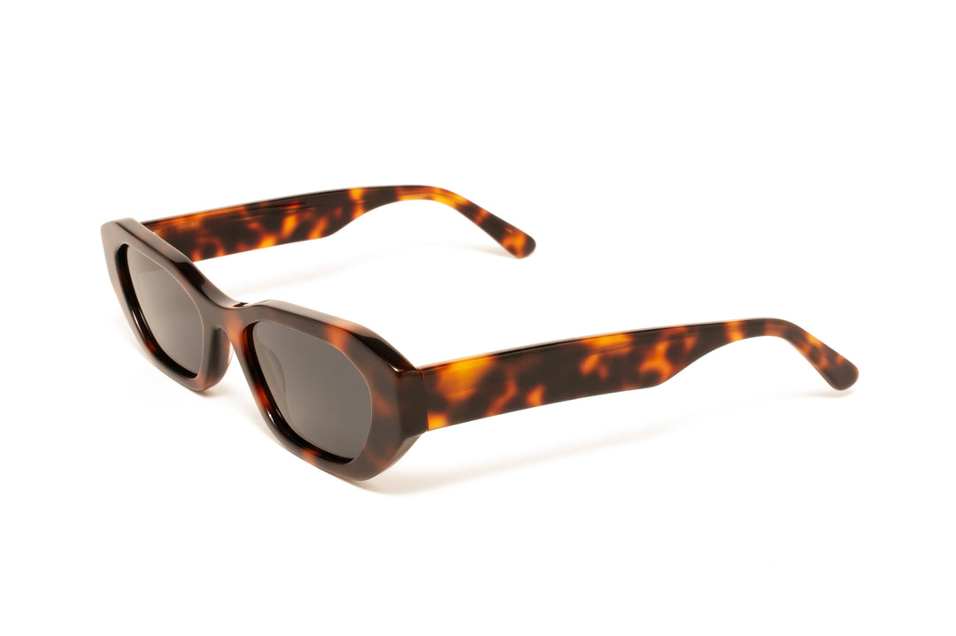 ESME tortoise / grey polarized cat-eye sunglasses, top view