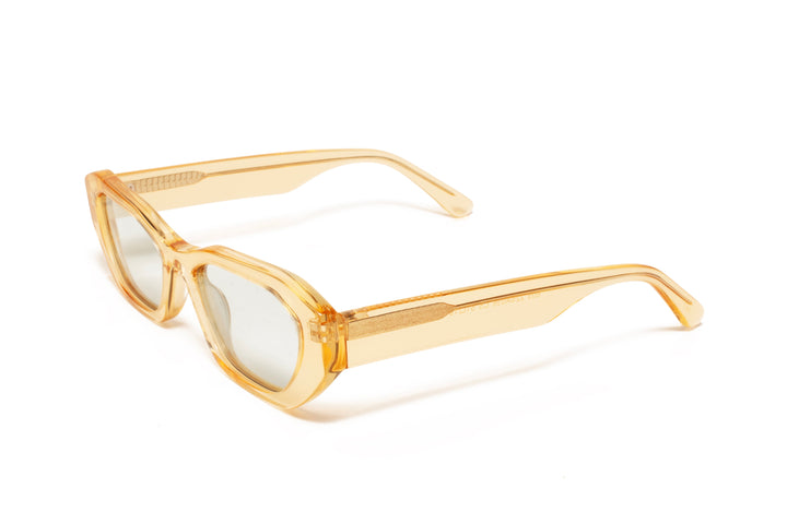 ESME crystal / light blue polarized cat-eye sunglasses, top view