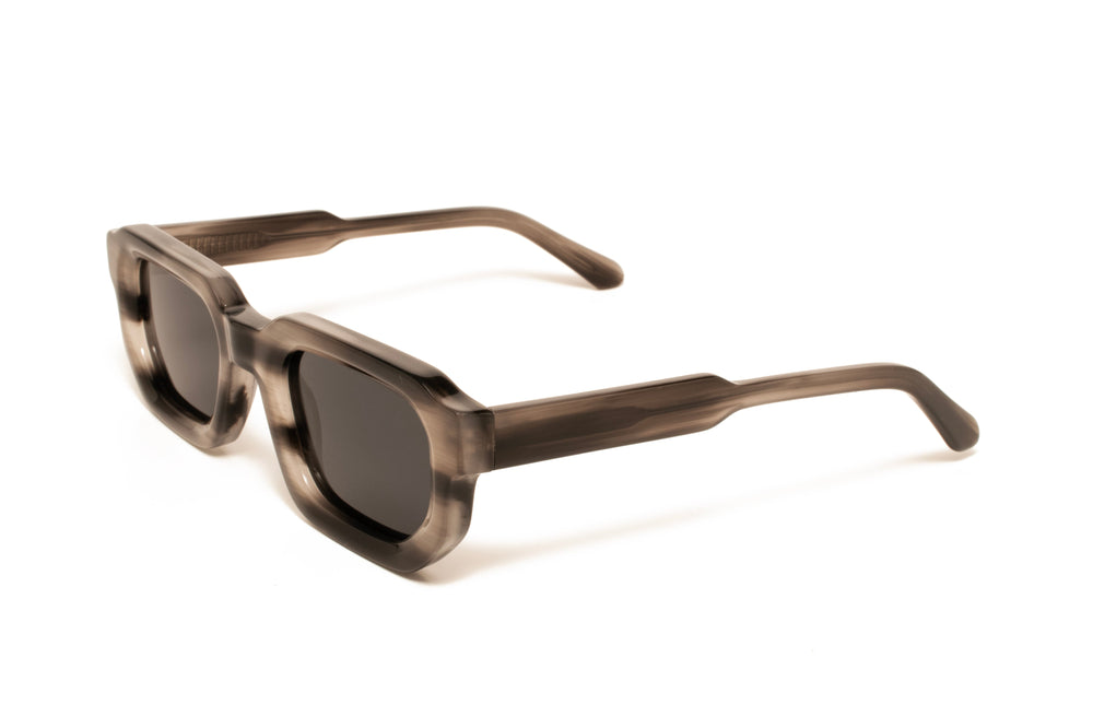 ASTER marble grey / grey polarized rectangle sunglasses, top view