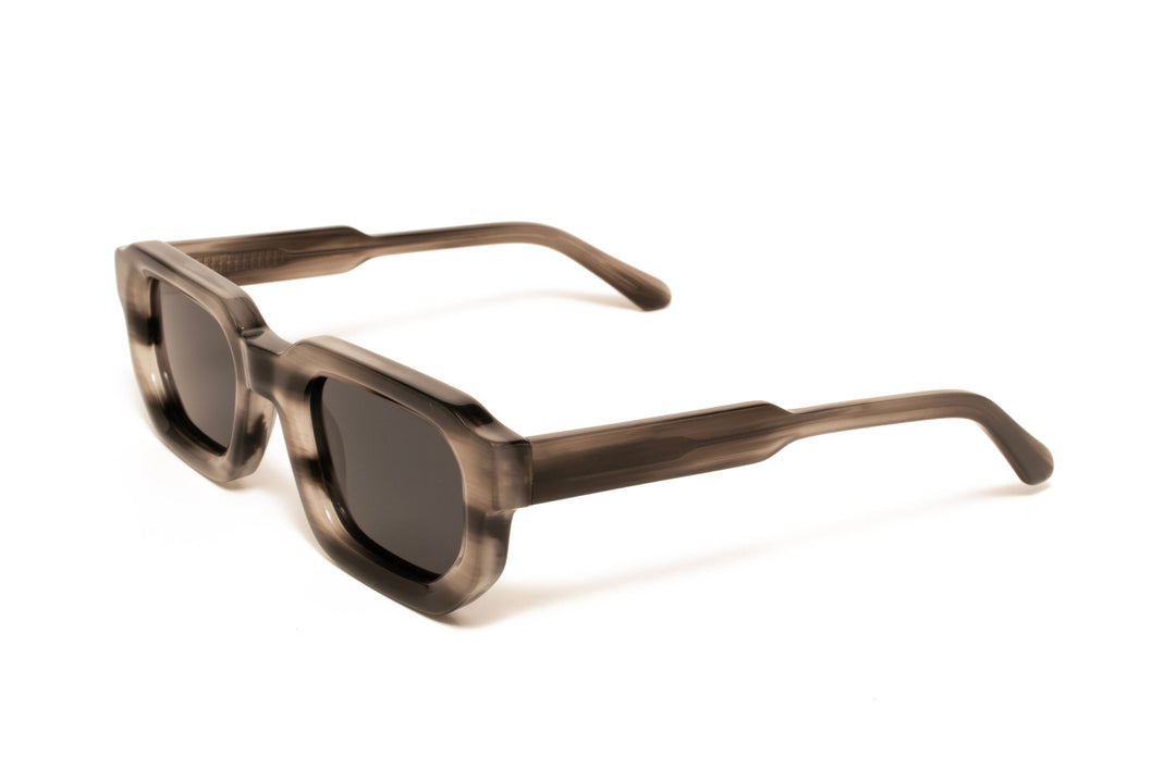 ASTER marble grey / grey polarized rectangle sunglasses, top view