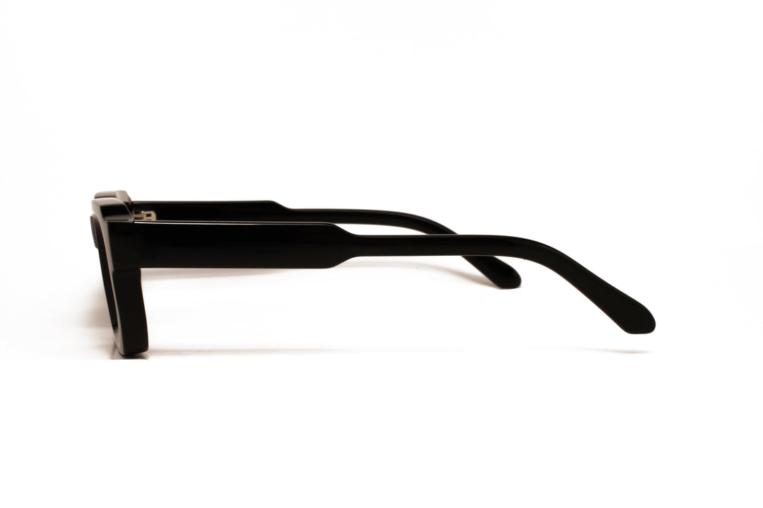 ASTER black / grey polarized rectangle sunglasses, side view