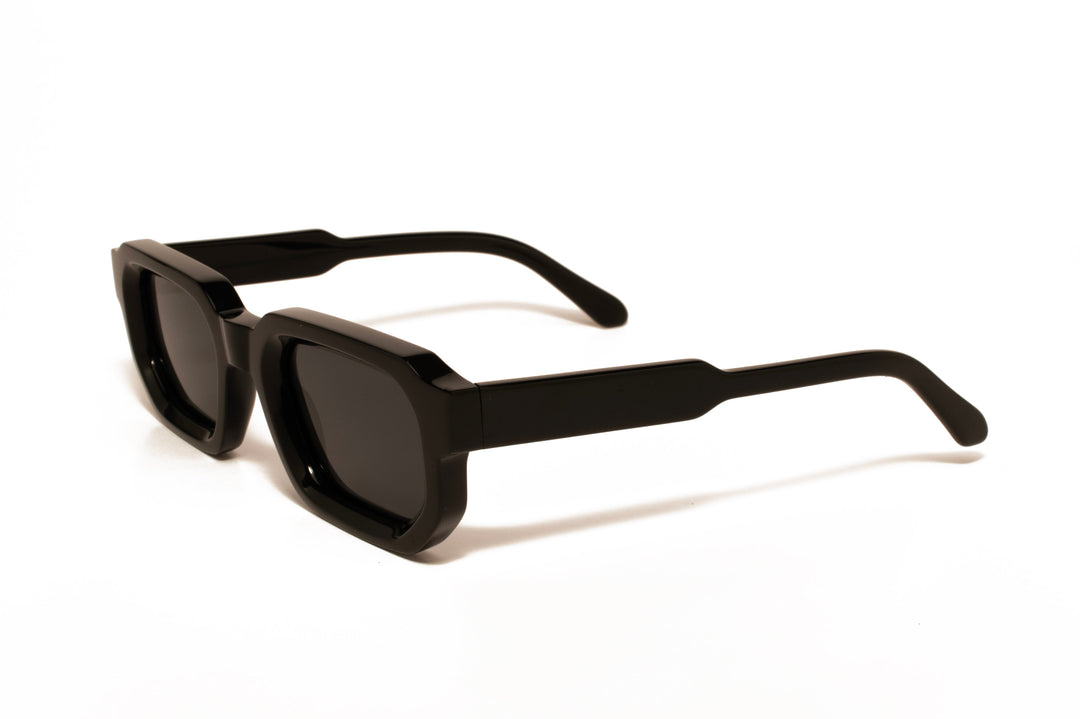 ASTER black / grey polarized rectangle sunglasses, top view