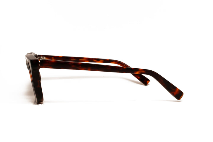 ASPEN tortoise / grey polarized square sunglasses, side view