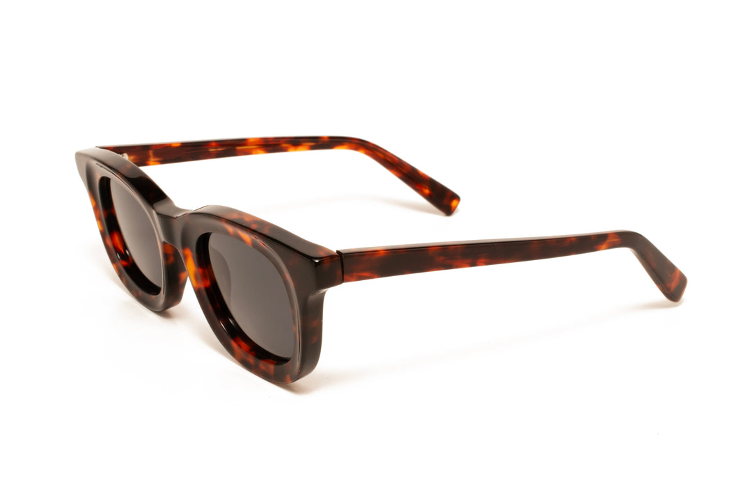 ASPEN tortoise / grey polarized square sunglasses, top view