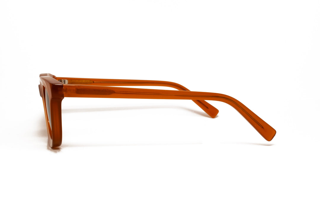 ASPEN crystal yellow / green polarized square sunglasses, side view
