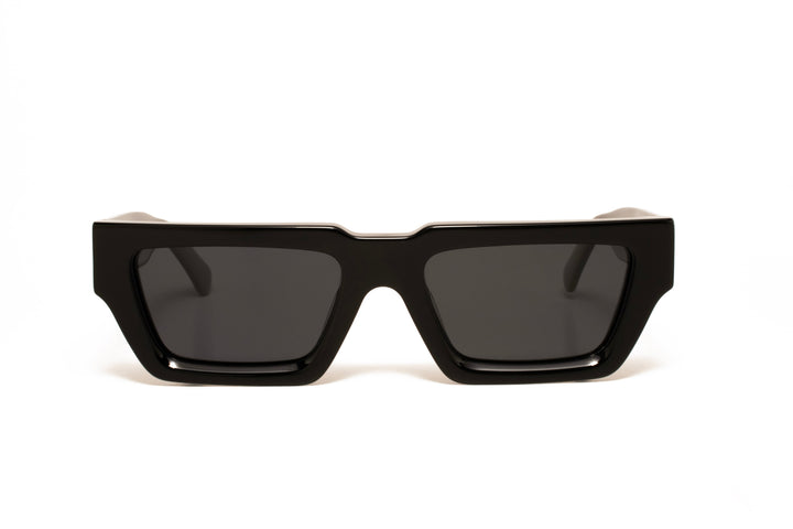 NOIR black / grey polarized rectangle sunglasses, front view