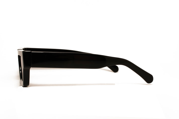 NOIR black / grey polarized rectangle sunglasses, side view