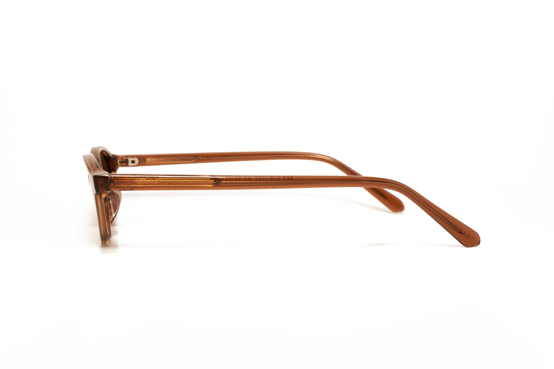 FREYA brown / brown polarized oval sunglasses, side view