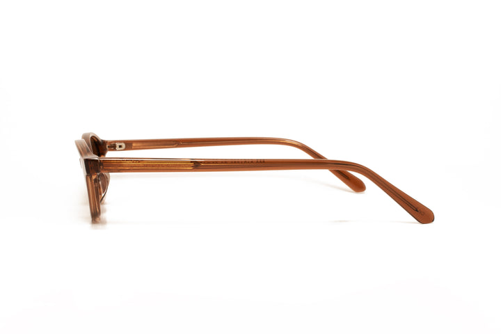 FREYA brown / brown polarized oval sunglasses, side view