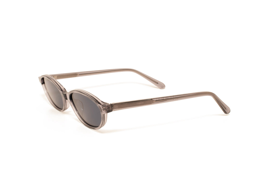 FREYA grey / blue polarized oval sunglasses, top view