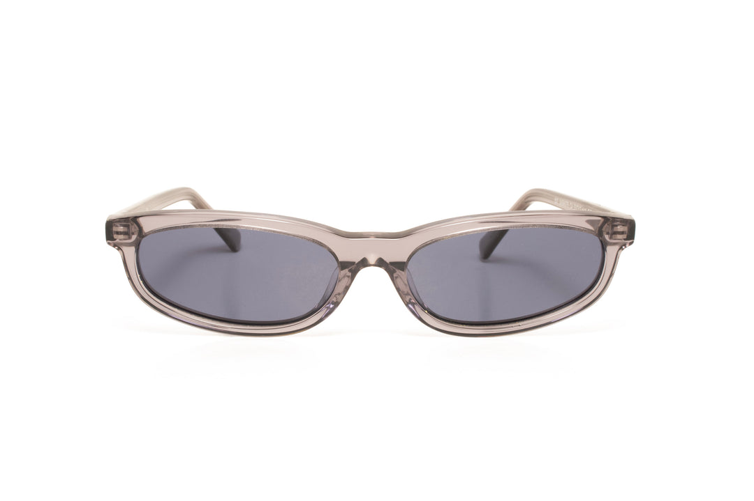 GEMMA grey / blue polarized oval sunglasses, front view