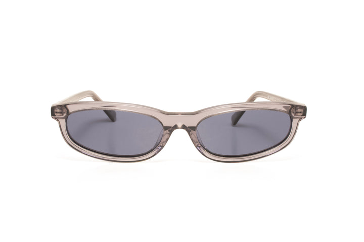 GEMMA grey / blue polarized oval sunglasses, front view