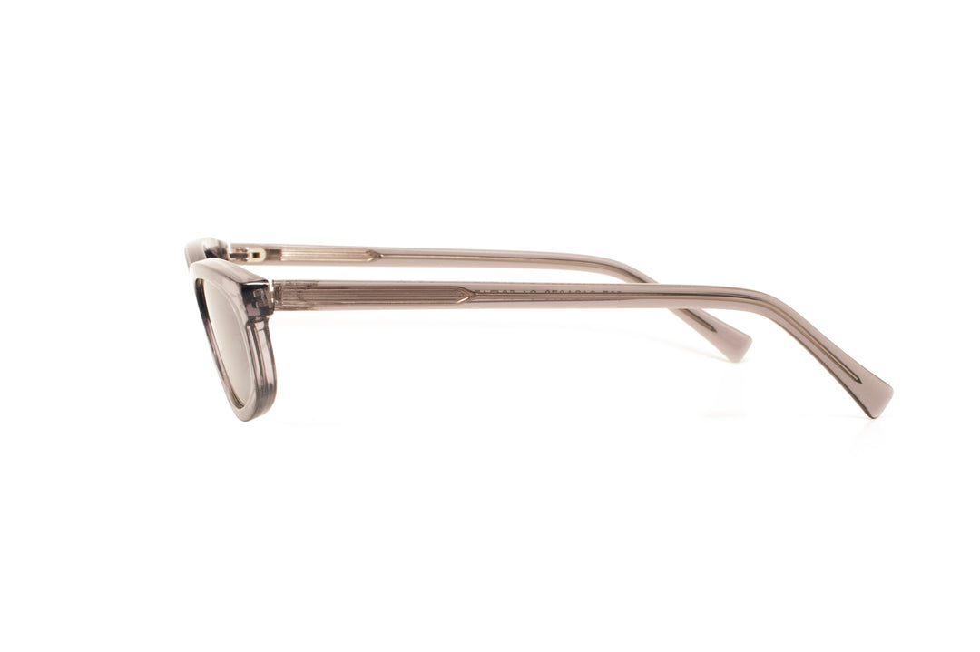 GEMMA grey / blue polarized oval sunglasses, side view