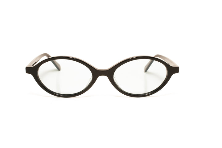IRIS black  /  light blue polarized oval sunglasses, front view