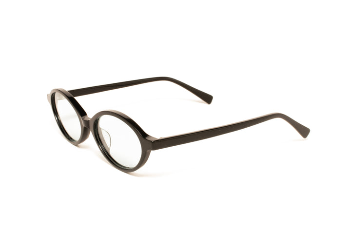 IRIS black  /  light blue polarized oval sunglasses, top view