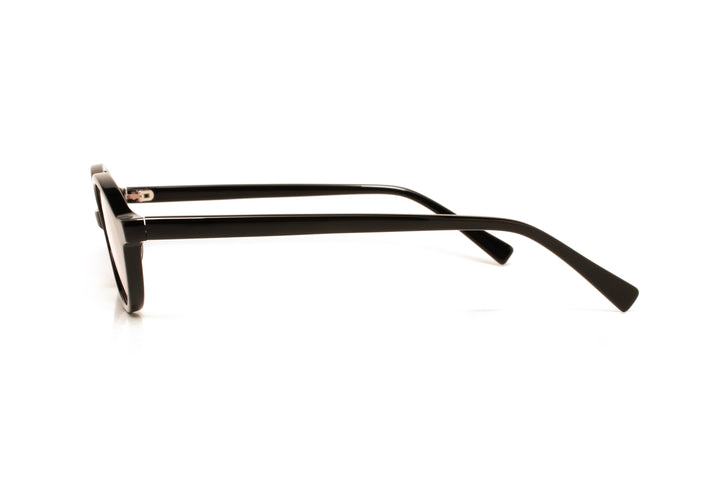 IRIS black  /  peach polarized oval sunglasses, side view