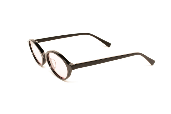 IRIS black  /  peach polarized oval sunglasses, top view