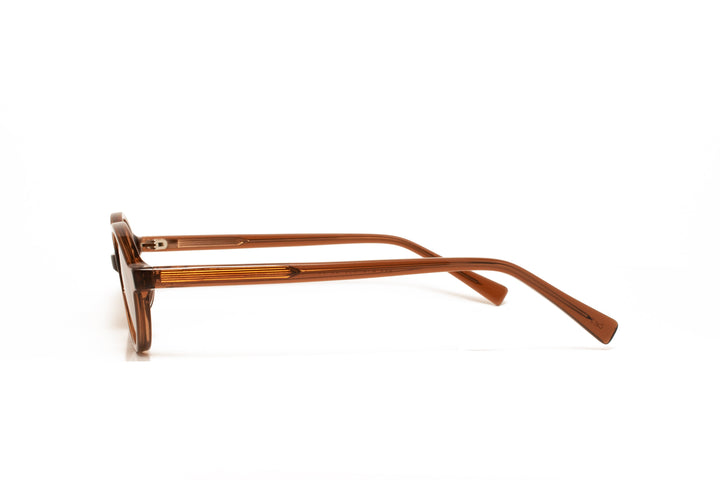 IRIS brown  /  brown polarized oval sunglasses, side view