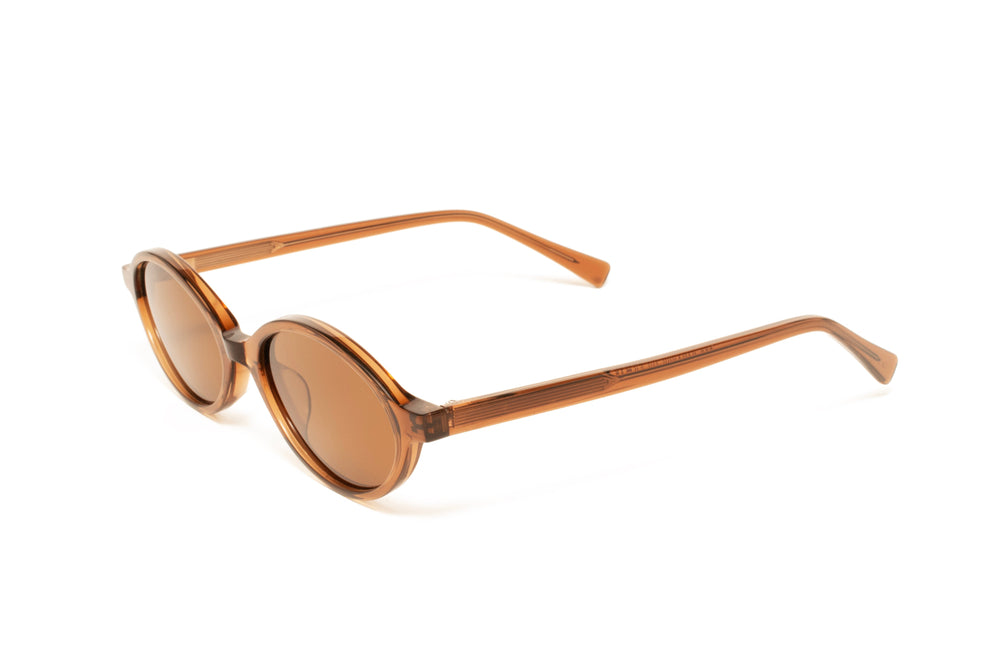 IRIS brown  /  brown polarized oval sunglasses, top view