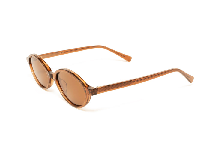 IRIS brown  /  brown polarized oval sunglasses, top view
