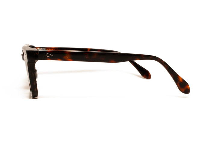 ONYX tortoise / brown polarized square sunglasses, side view