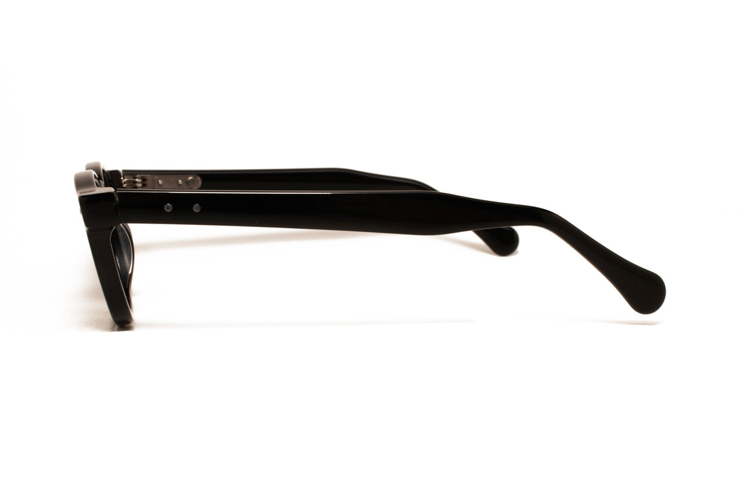 RIVER black / grey polarized square sunglasses, side view