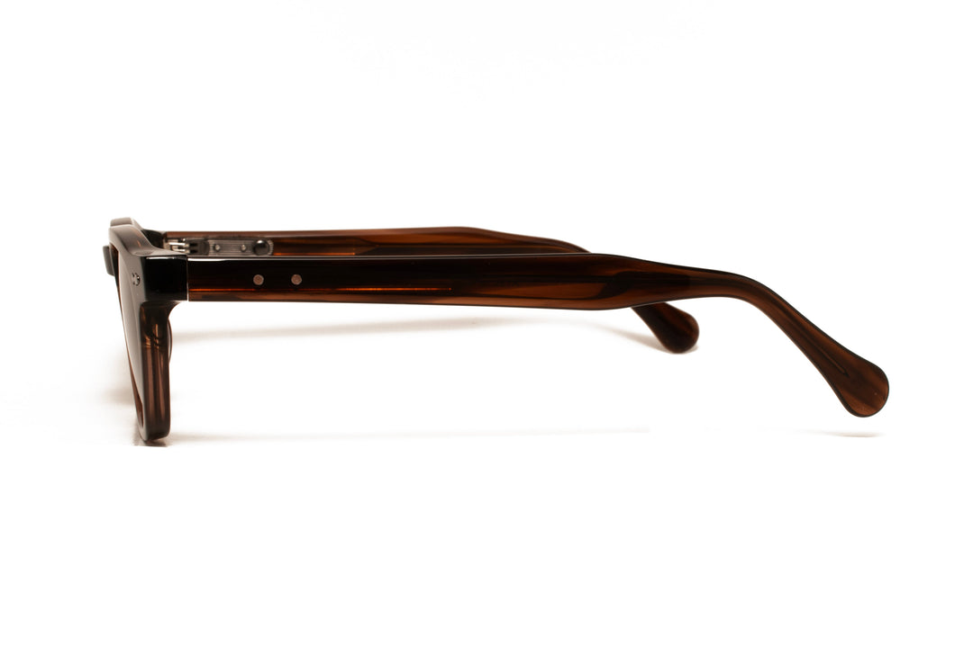 RIVER tortoise grey / grey polarized square sunglasses, side view