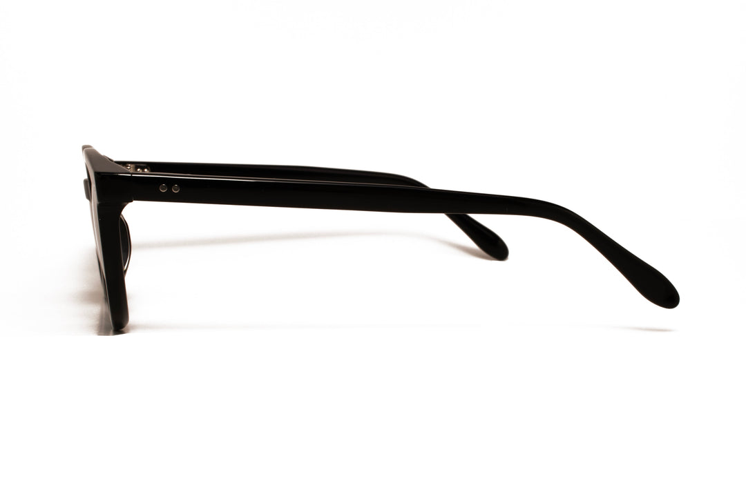 SAGE black / grey polarized round sunglasses, side view