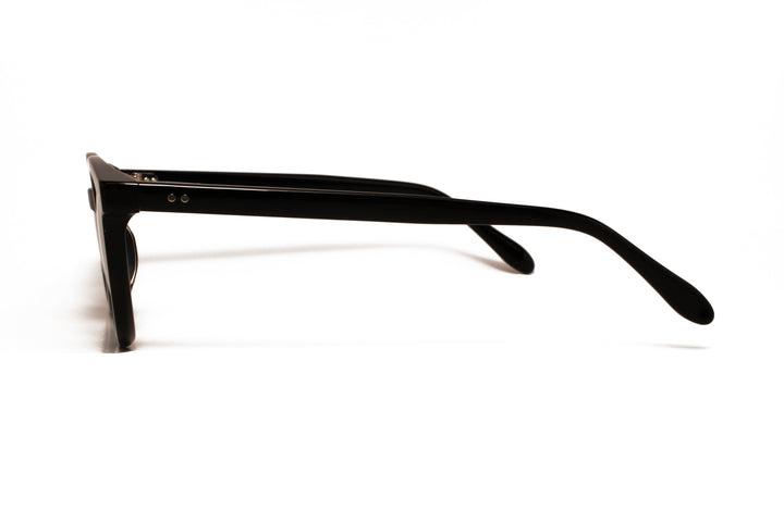 SAGE black / grey polarized round sunglasses, side view
