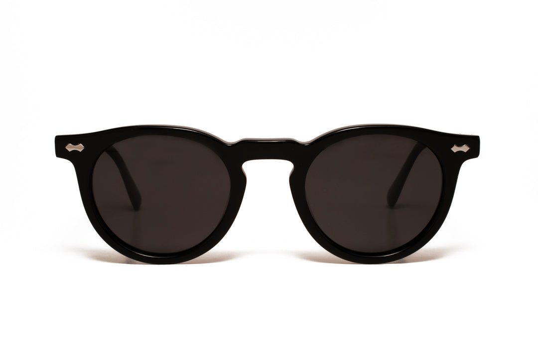 SCOUT black / grey polarized square sunglasses, front view