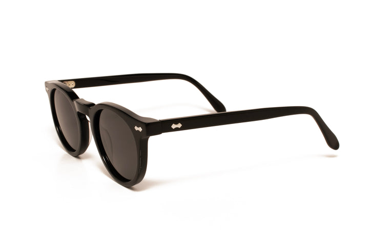 SCOUT black / grey polarized square sunglasses, top view