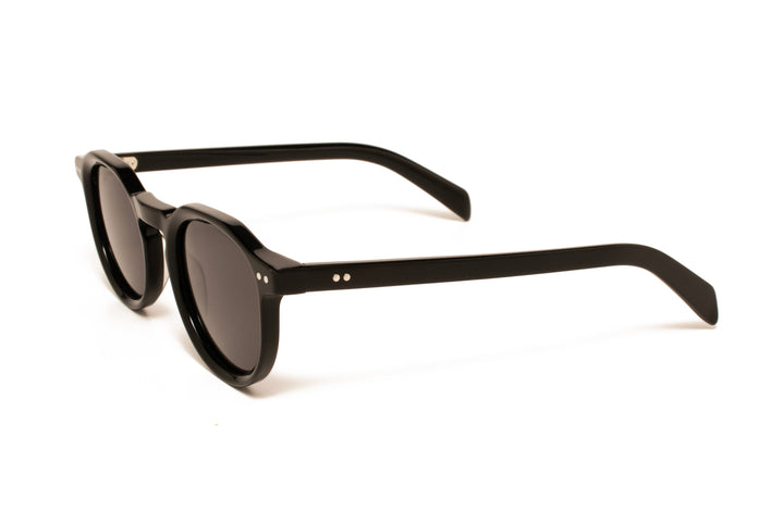 SILVER black / grey polarized square sunglasses, top view
