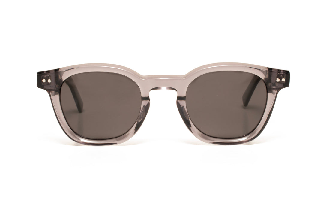 SKY smoke grey / grey polarized square sunglasses, front view