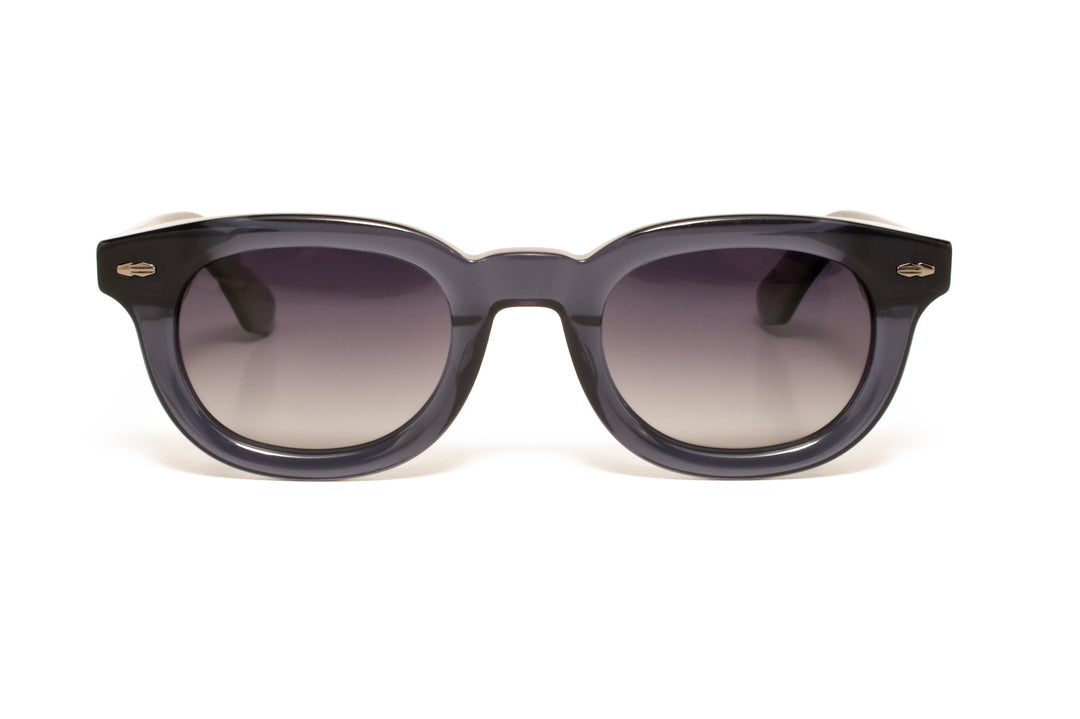 SOLSTICE crystal grey / grey polarized square sunglasses, front view