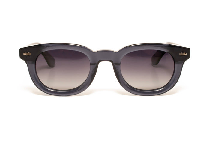 SOLSTICE crystal grey / grey polarized square sunglasses, front view