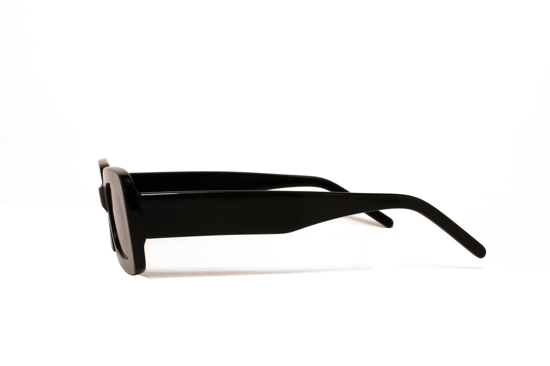 ISLA black / grey  rectangle sunglasses, side view