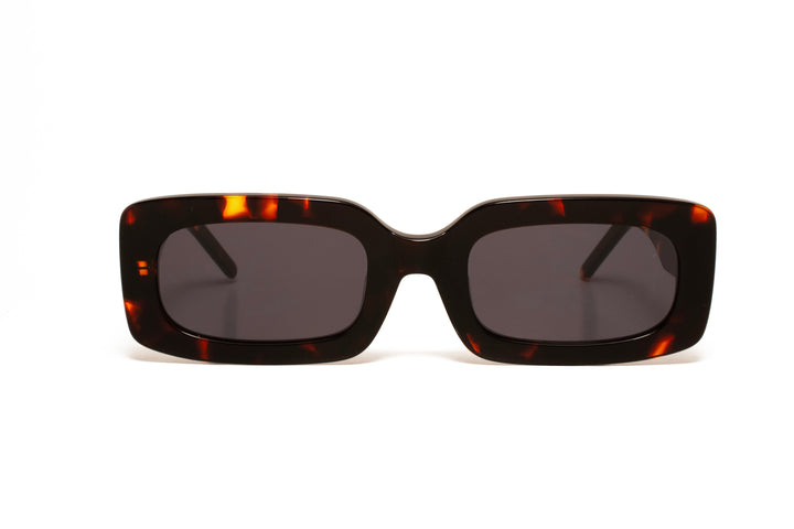 ISLA tortoise / grey  rectangle sunglasses, front view