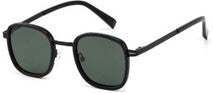 ESG8838 BLACK Square Sunglasses,Metal Side View