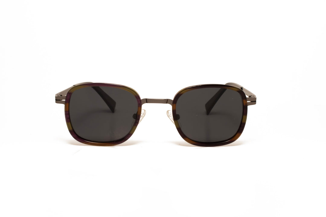 LYRIC grey / grey polarized square sunglasses, front view