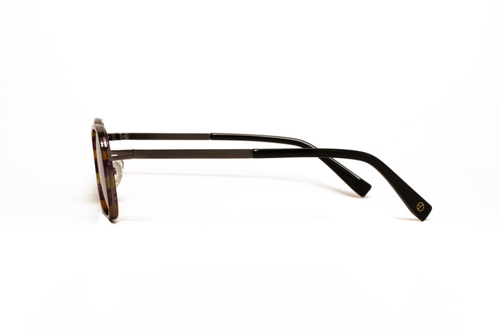 LYRIC grey / grey polarized square sunglasses, side view