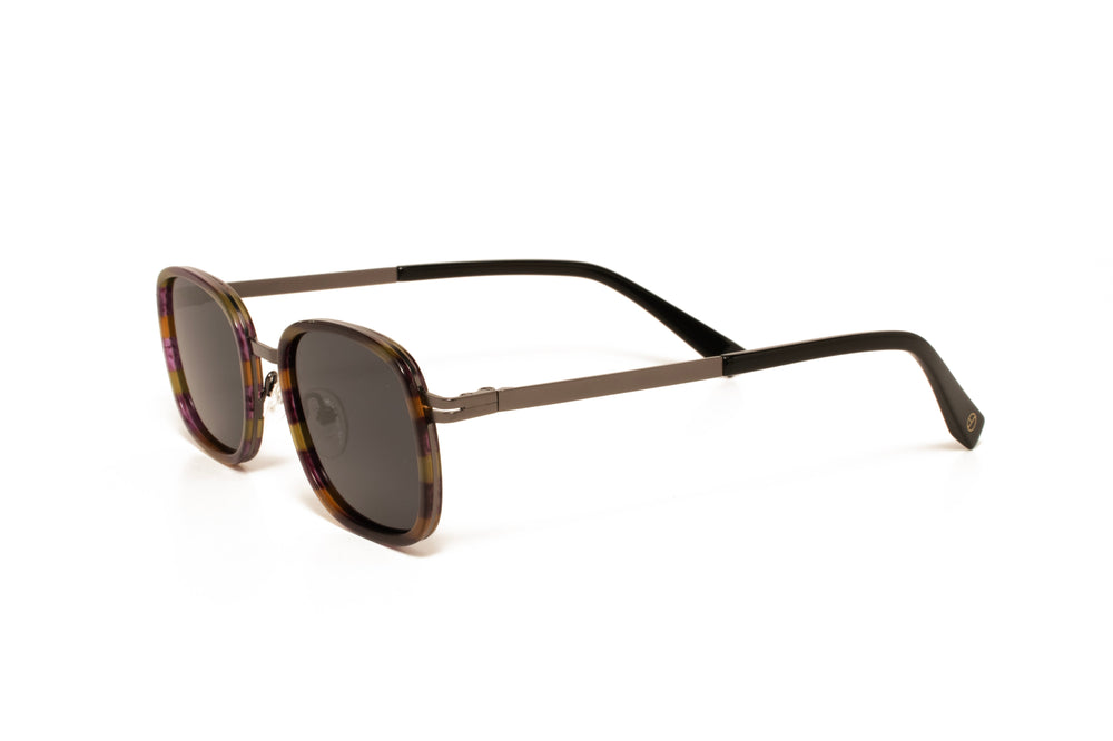 LYRIC grey / grey polarized square sunglasses, top view