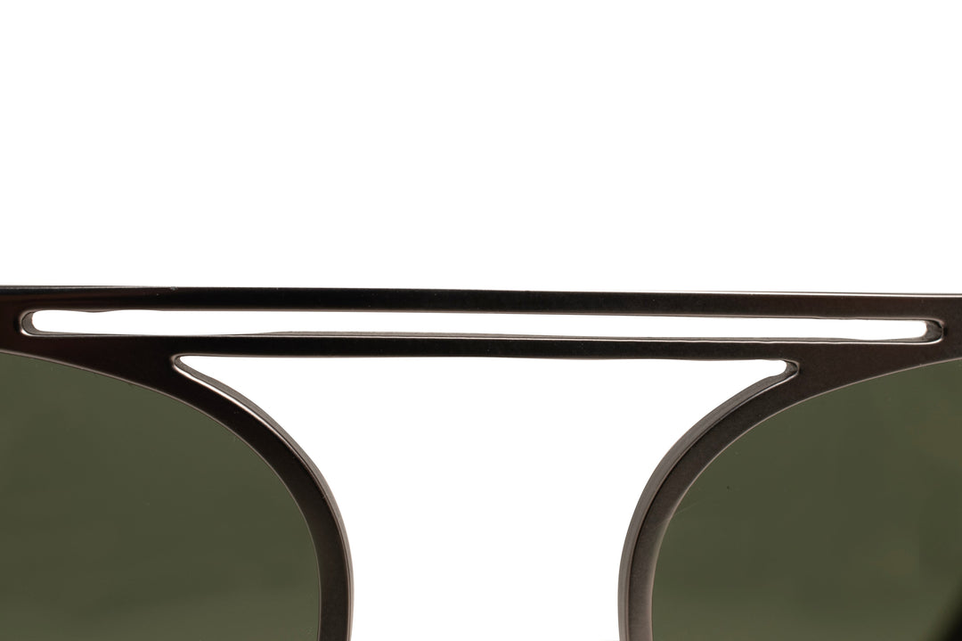 NIMBUS grey / green polarized aviator sunglasses, details view