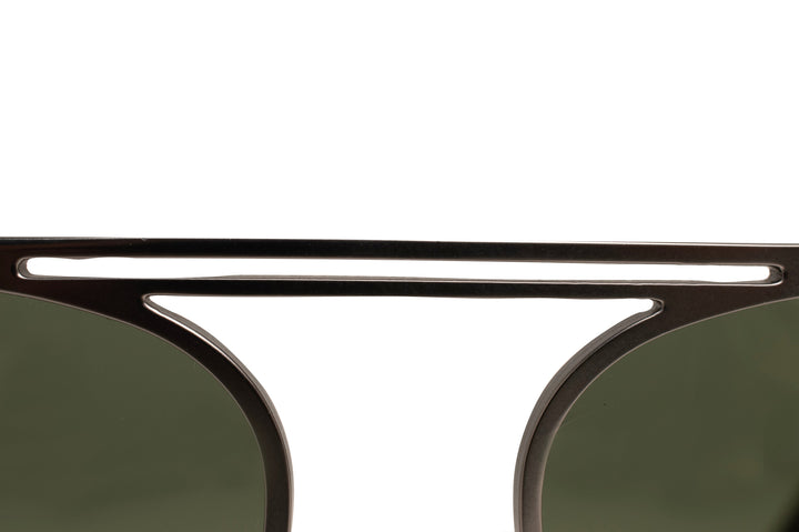 NIMBUS grey / green polarized aviator sunglasses, details view