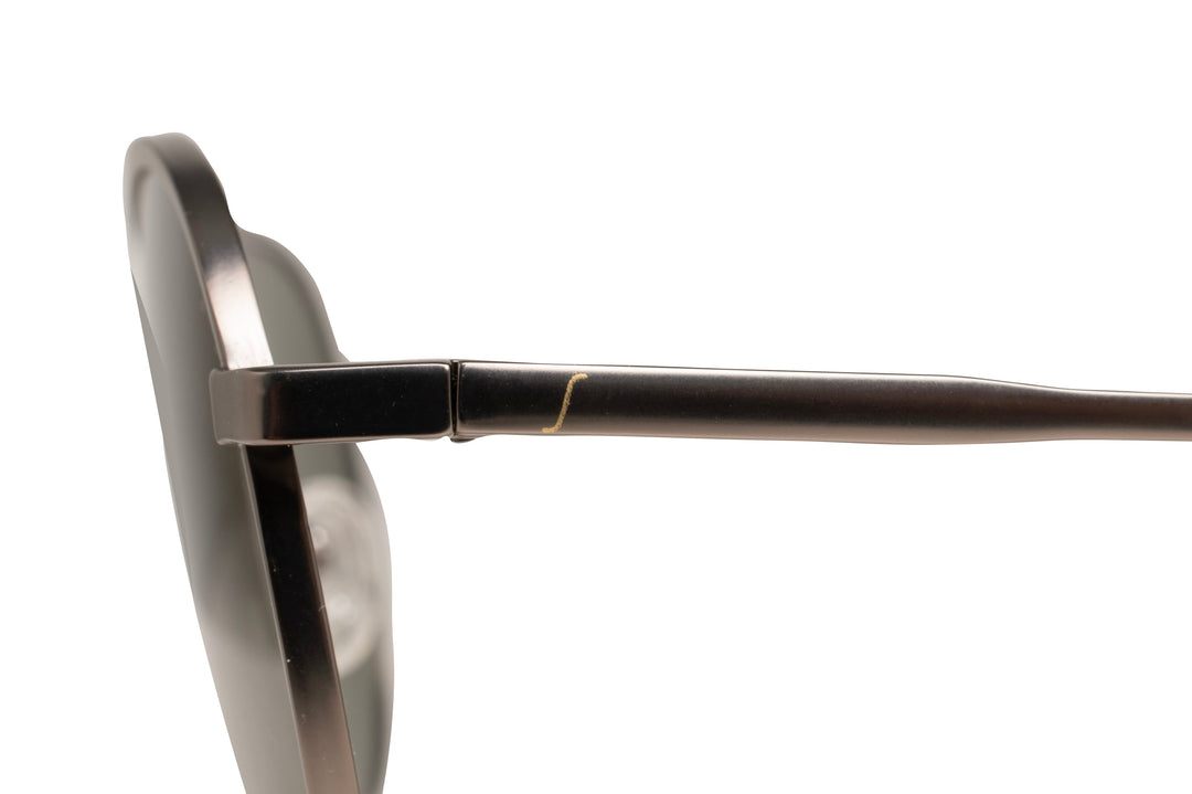 NIMBUS grey / green polarized aviator sunglasses, logo view
