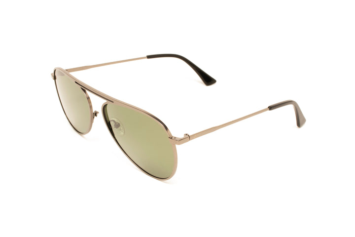 NIMBUS grey / green polarized aviator sunglasses, top view