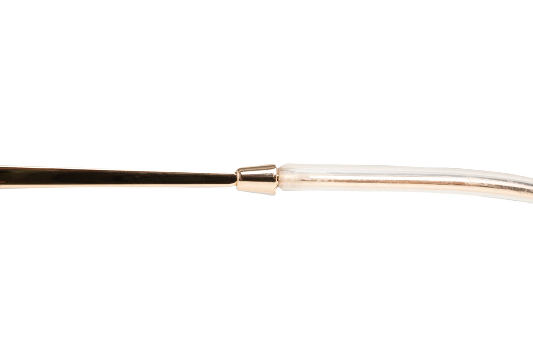 VESPER gold / brown polarized aviator sunglasses, details view