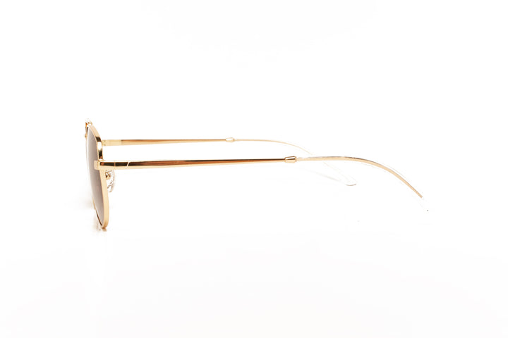 VESPER gold / brown polarized aviator sunglasses, side view